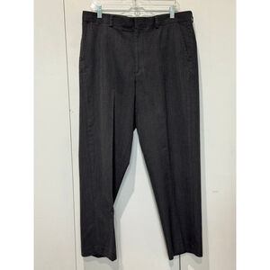 Men's Eddie Bauer Charcoal Gray wool Dress Pants Waist 36 inseam 30
